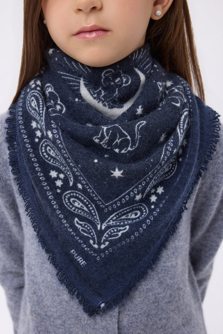 Piccolo bandana Cub - Blu navy - Bambino - 100% cashmere