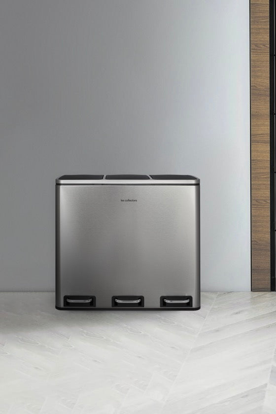 Poubelle De Tri - Inox - 54L (3x18L) ou 60L (2x30L)