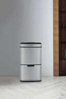 Poubelle De Tri - Inox - 64L/69L