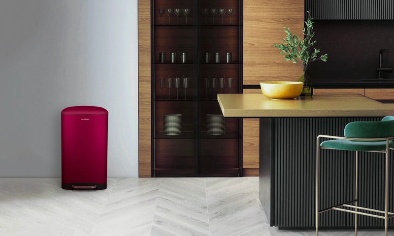 Poubelle Pédale - Rouge - 30L