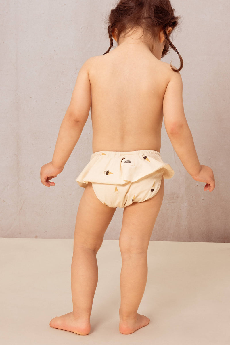 Mimi Ecru Ice Cream Swim Briefs