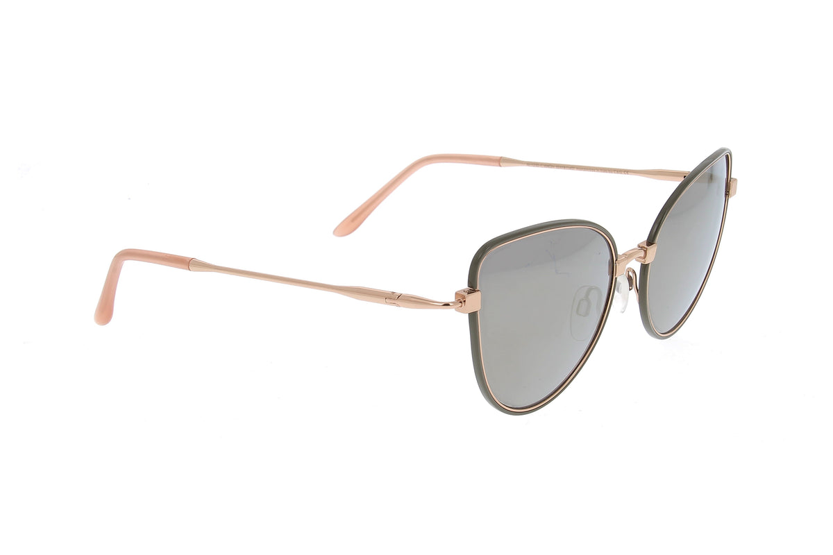 Luxury Eyewear – Occhiali Da Sole - Cutler And Gross, occhiali da sole a farfalla marroni e oro, vista di tre quarti