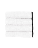 Lot De 4 Carrés Visage - Blanc Liseré Noir