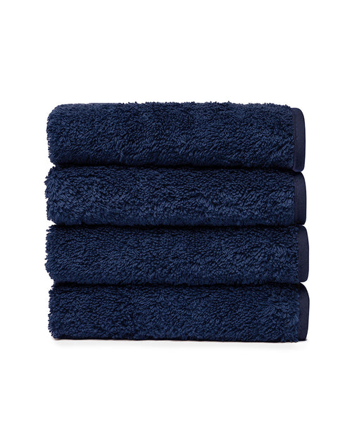 Carré visage x4 - Bleu Nuit liseré Bleu