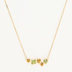 Collana "Colorama" quarzo citrino peridoto 0,91/5 - Oro giallo 375/1000