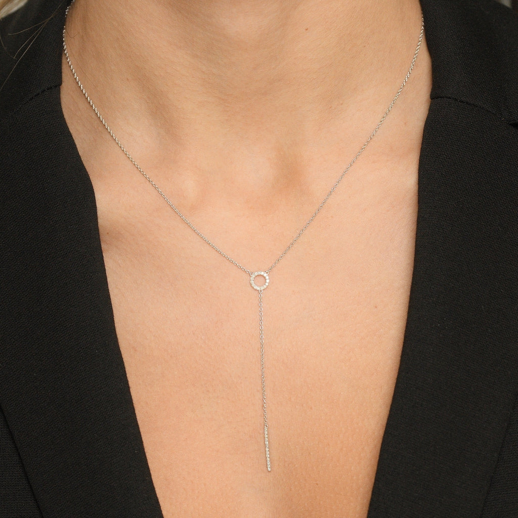 "Brescia" necklace D 0.154/28 - 375/1000 White Gold