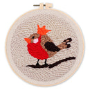 Punch Needle Oiseau Rouge-gorge