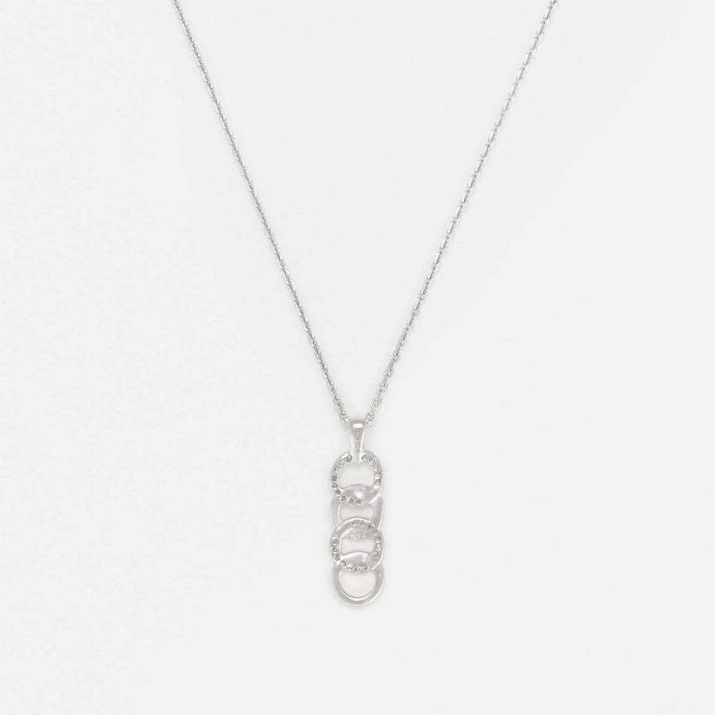 Collier "Ronds Entrelacés" D0,05/28 - Or Blanc 375/1000