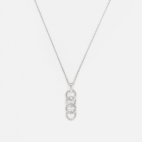 Collier "Ronds Entrelacés" D0,05/28 - Or Blanc 375/1000