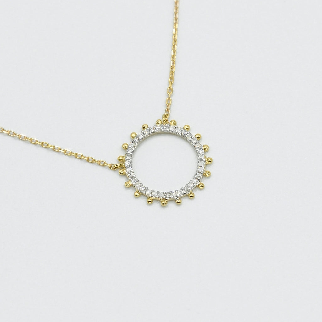 "Assia" Necklace D0.096Ct/35 - Yellow Gold