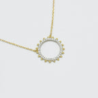 "Assia" Necklace D0.096Ct/35 - Yellow Gold