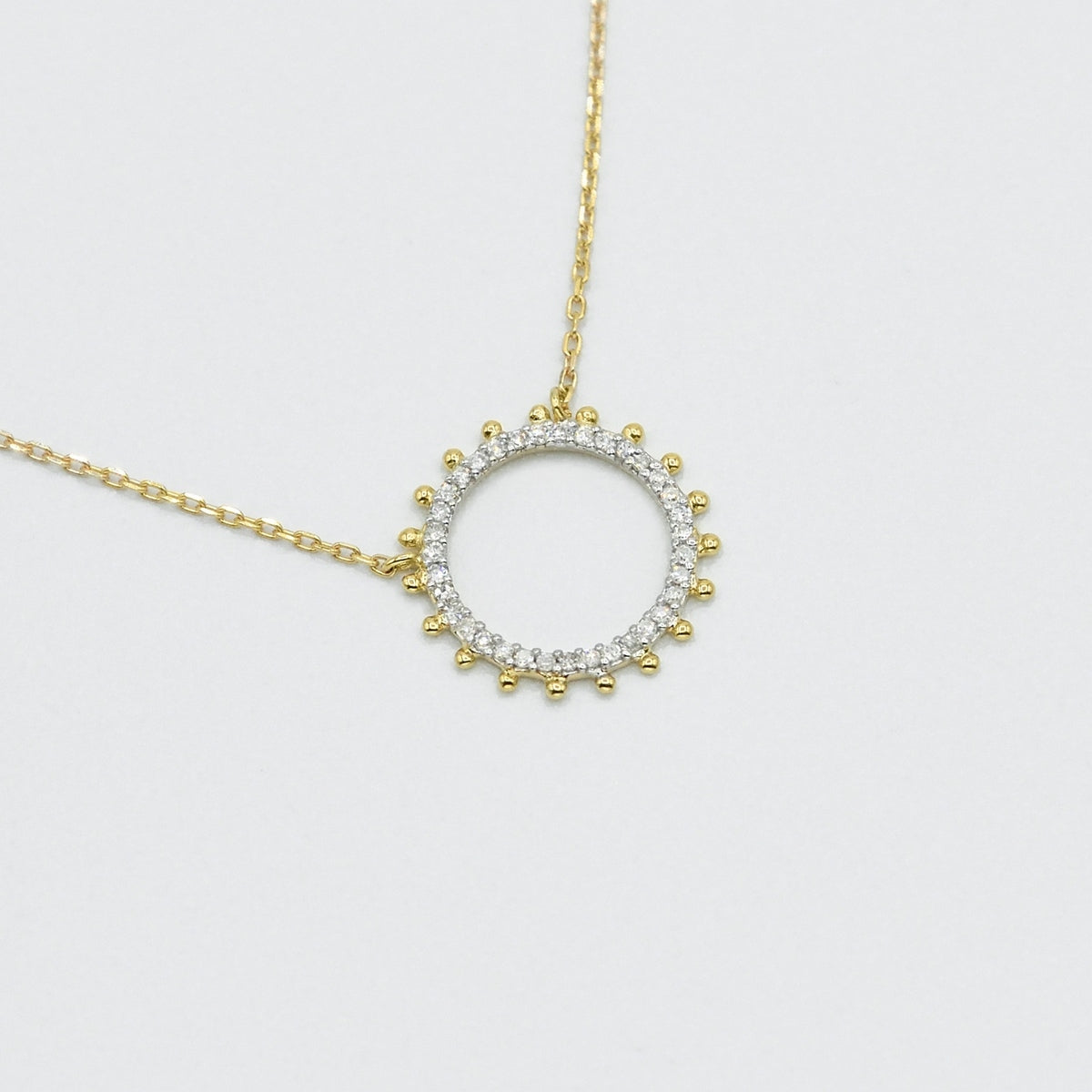 "Assia" Necklace D0.096Ct/35 - Yellow Gold