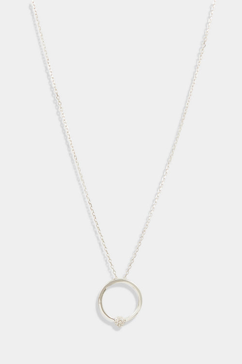 Collier "Aillani" D0,02Ct/7 - Or Blanc 375/1000