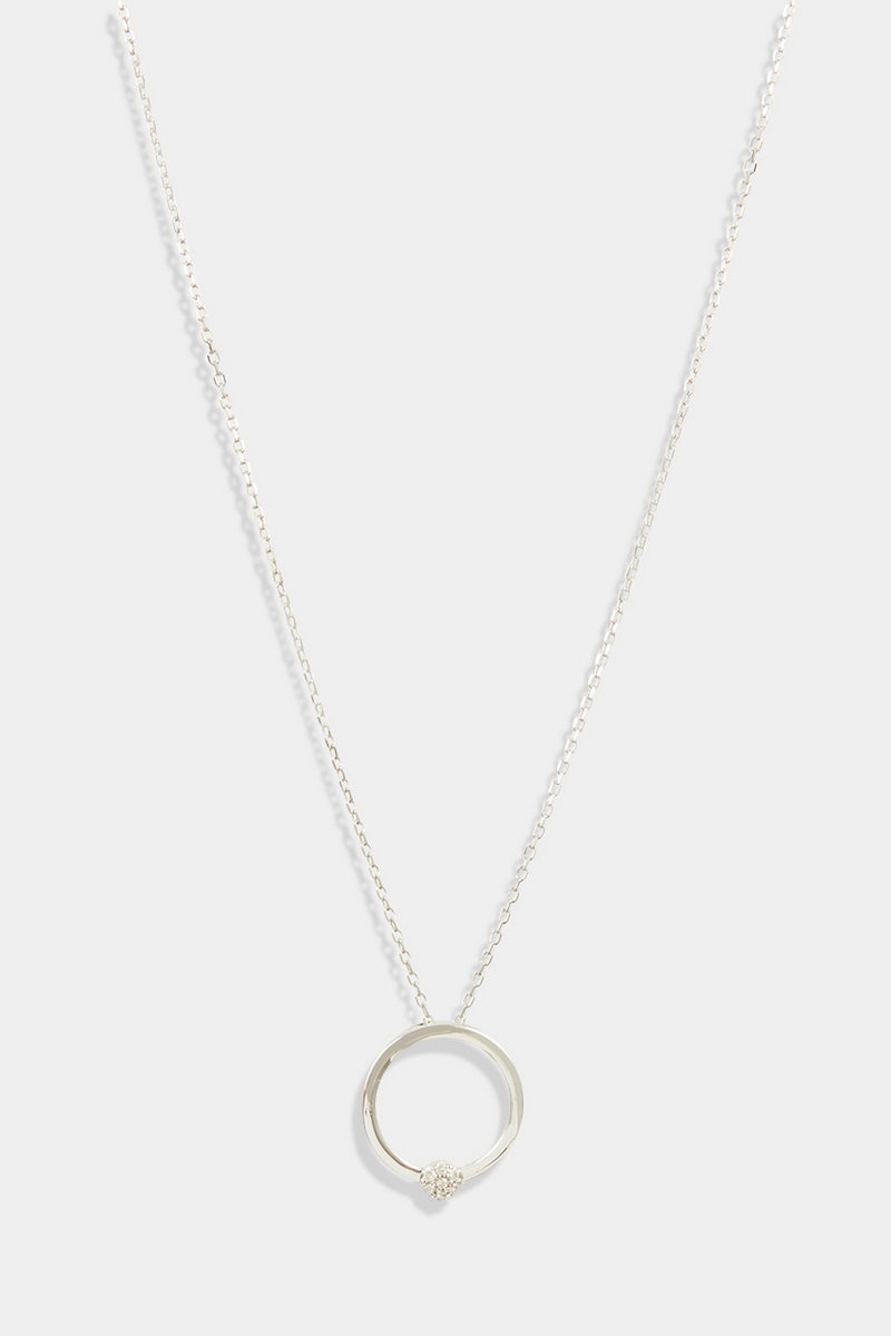 Collier "Aillani" D0,02Ct/7 - Or Blanc 375/1000