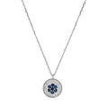 Collier "Bouclier" Diamant 0,07/20 Et Saphir 0,18/7