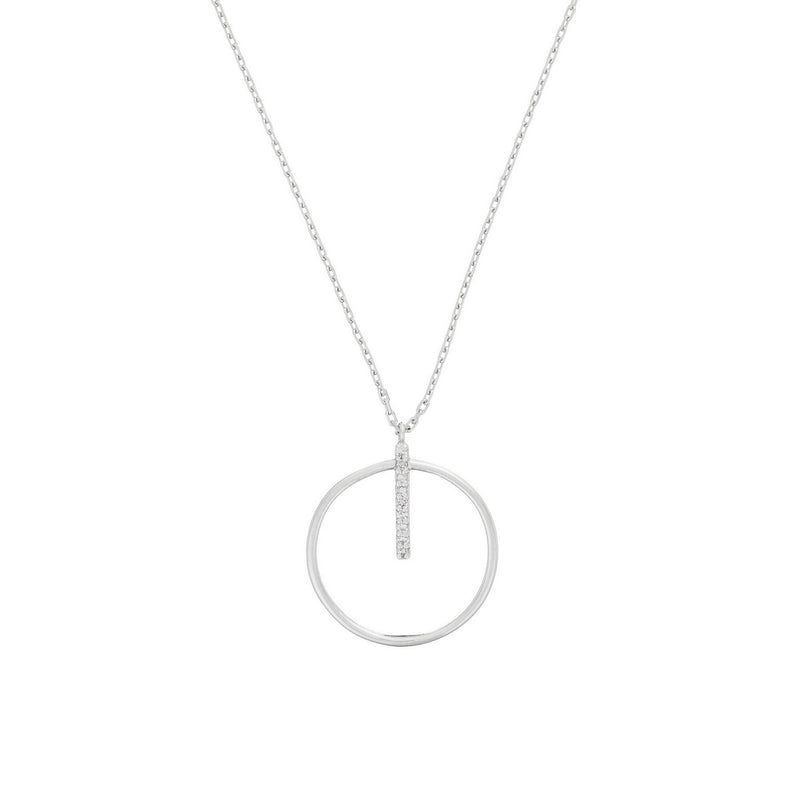 Cercle Prodigieux" diamond necklace 0.03/9 - Gold Blanc 375/1000