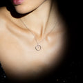 "Prodigious Circle" Necklace D0.03/9 - 375/1000 White Gold