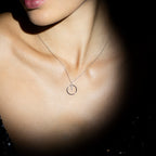 "Prodigious Circle" Necklace D0.03/9 - 375/1000 White Gold