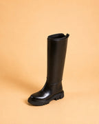 Fireboot High Boot In Black Lambskin