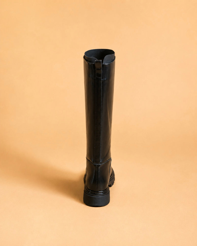 Fireboot High Boot In Black Lambskin