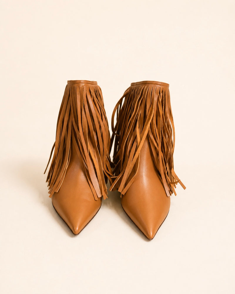 Padma Ankle Boot In Cognac Lambskin