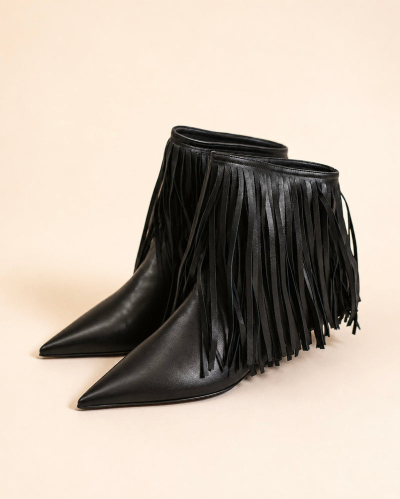 Padma Ankle Boot In Black Lambskin