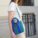 Sac Calypso Rayure Bleue Et Verte