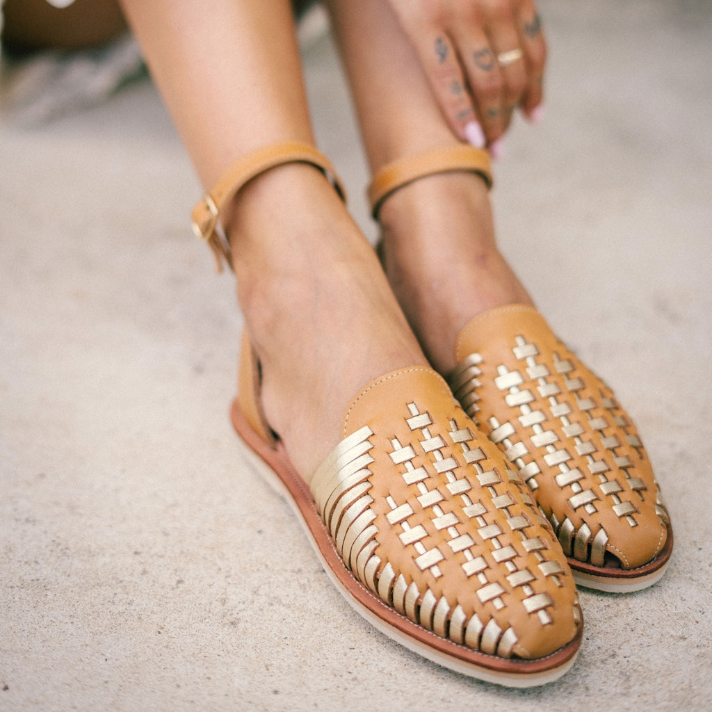 Huaraches Camila - Camel Champagne