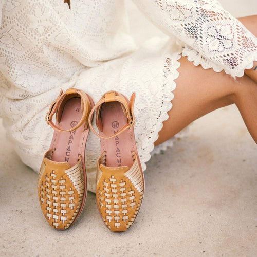 Huaraches Camila - Camel Champagne
