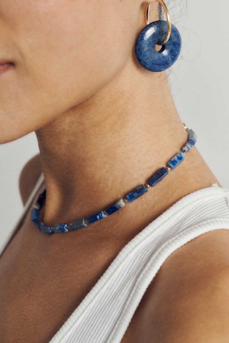 Les Grandes Créoles Lapis Lazuli