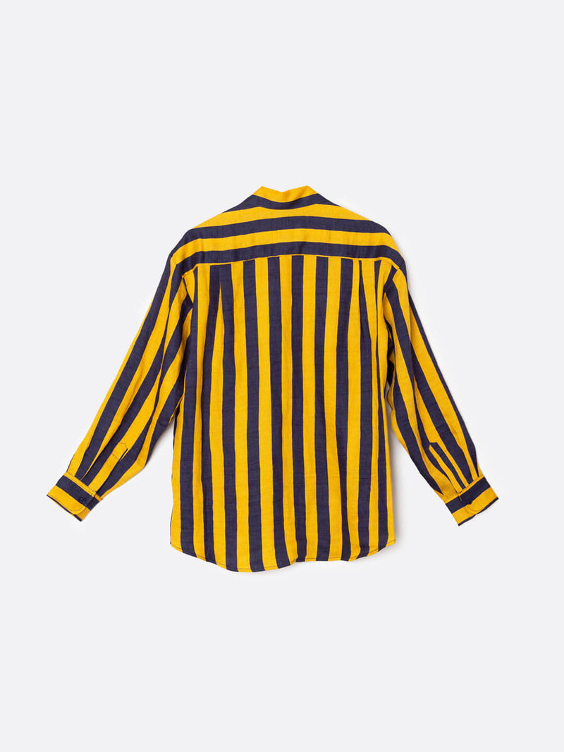 Blue And Yellow Striped Shirt