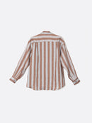 Grey and Taupe Striped Shirt