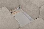Nao – Kompaktes Eckschlafsofa – Chenille-Stoff