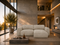 Nao – Kompaktes Eckschlafsofa – Chenille-Stoff