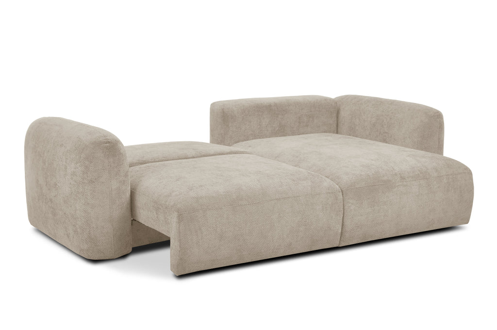 Nao – Kompaktes Eckschlafsofa – Chenille-Stoff
