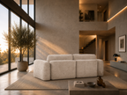 Nao – Kompaktes Eckschlafsofa – Chenille-Stoff