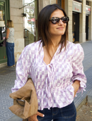 Chemisier À Carreaux Lavande Lucia