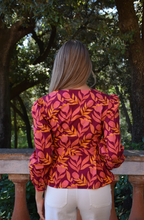 Blouse Beth Fleurs Bordeaux