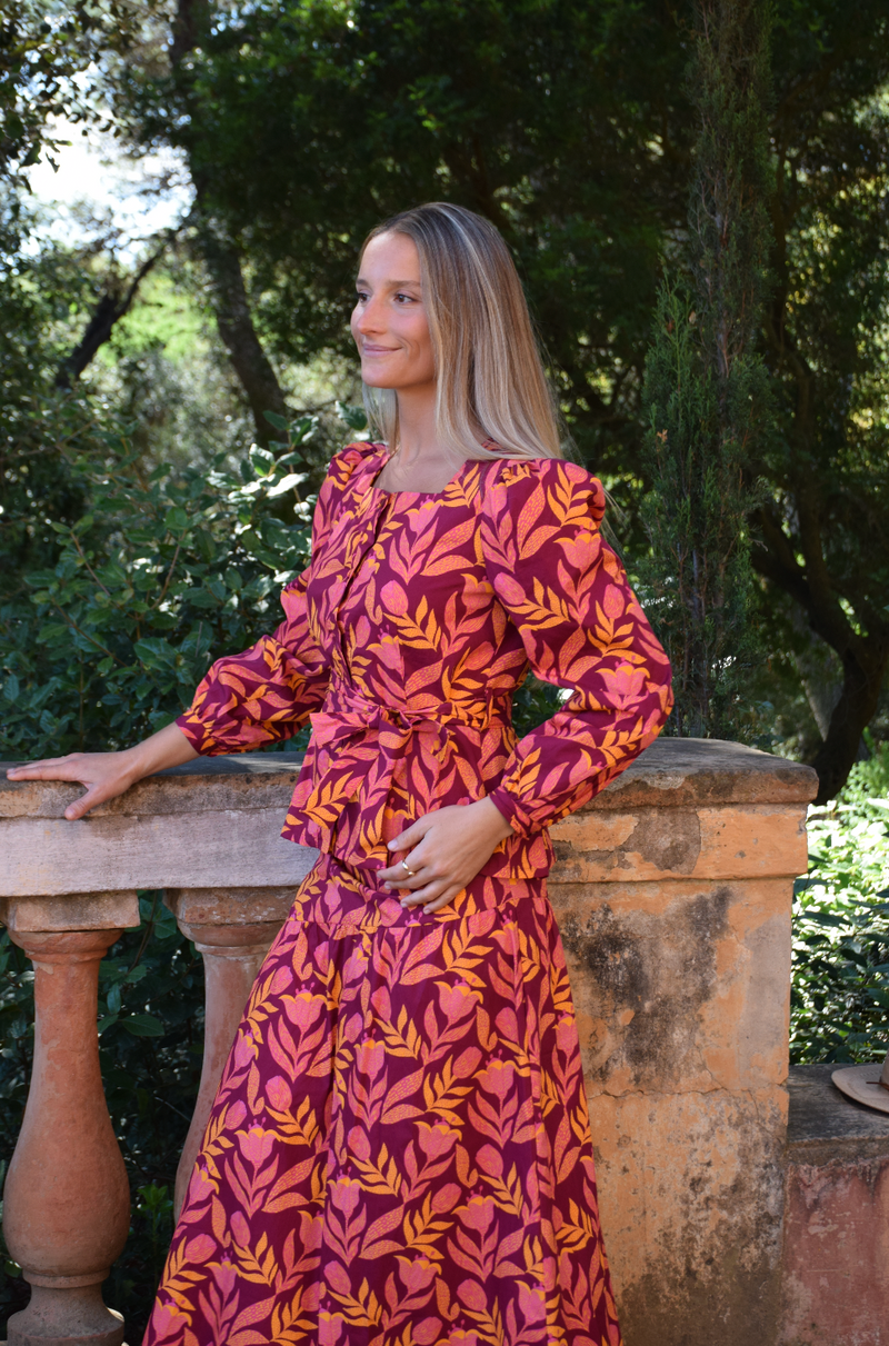 Blouse Beth Flores Burgundy