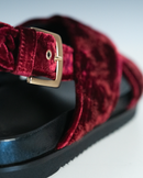 Sandalias Cruzadas Bloom Rojo Rubí - Lachoix