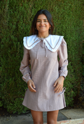 Vestido Elisa Vichy Burdeos