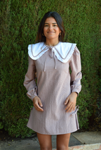 Vestido Elisa Vichy Burdeos