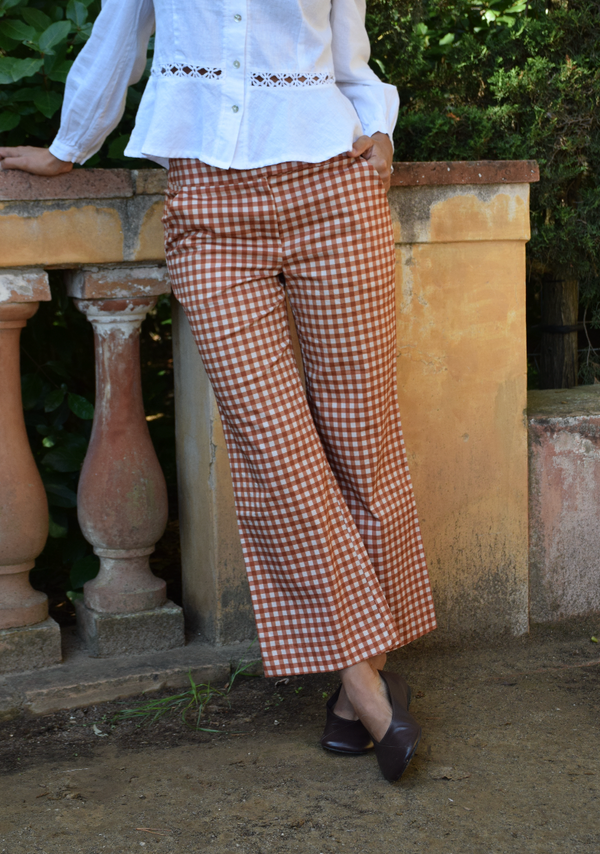 Pantalon Ares Vichy Terracotta