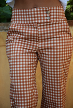 Pantalón Ares Vichy Terracota