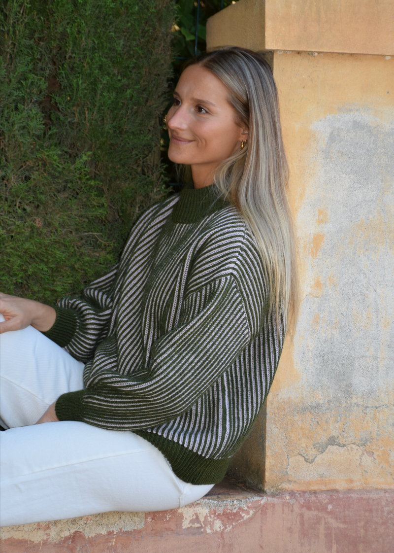 Pull Jersey Emma Kaki Y Rosa