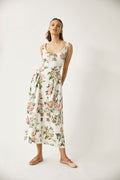 Vestido Largo de Lino Shisha - Floral