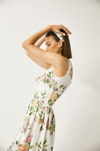 Vestido Largo de Lino Shisha - Floral