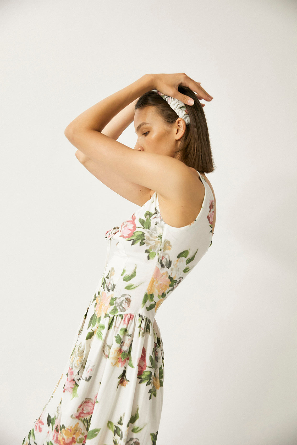 Vestido Largo de Lino Shisha - Floral