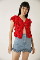 Palma Crochet Top - Red