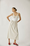 Nasser Dress - Beige & Ivory